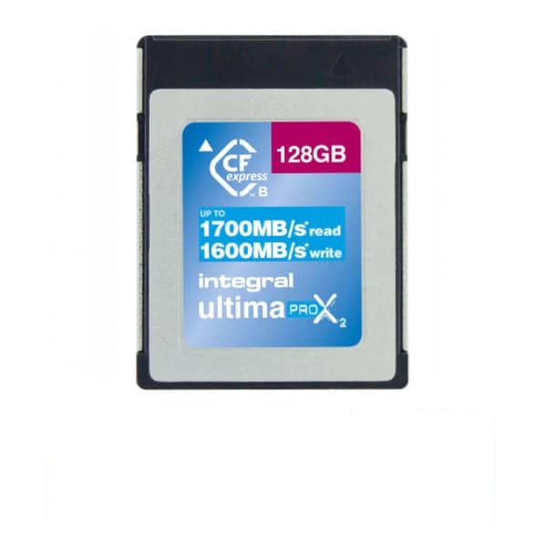 Integral Ultima Pro X2 Professional Grade CF Express 128 GB 1700 MB/s Integral Ultima Pro X2 Professional Grade CF Express 128 GB 1700 MB/s